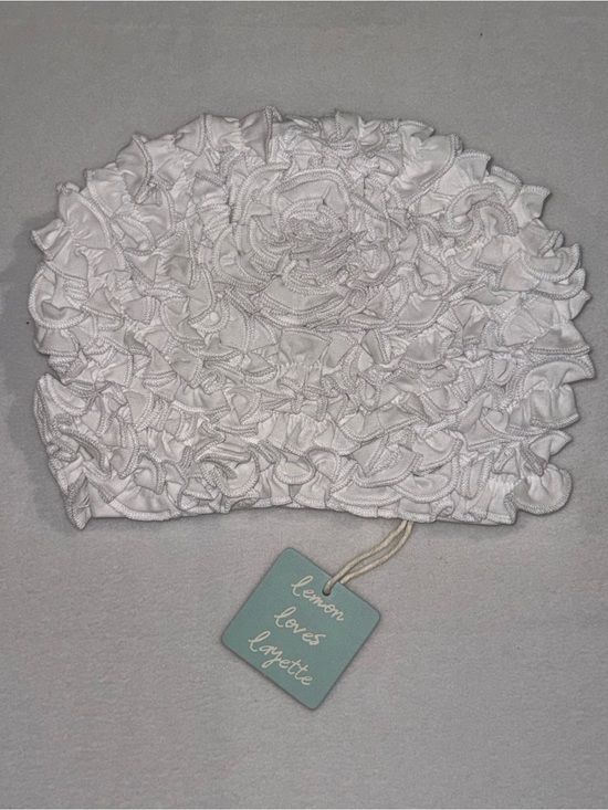 Lemon Loves Layette Other - Lemon Loves Layette White Ruffle Baby Hat - NWT 18 - 24 months